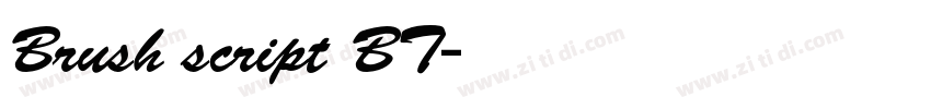 Brush script BT字体转换